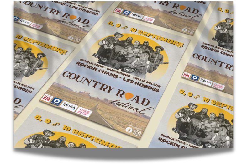Flyers du festival Country Road